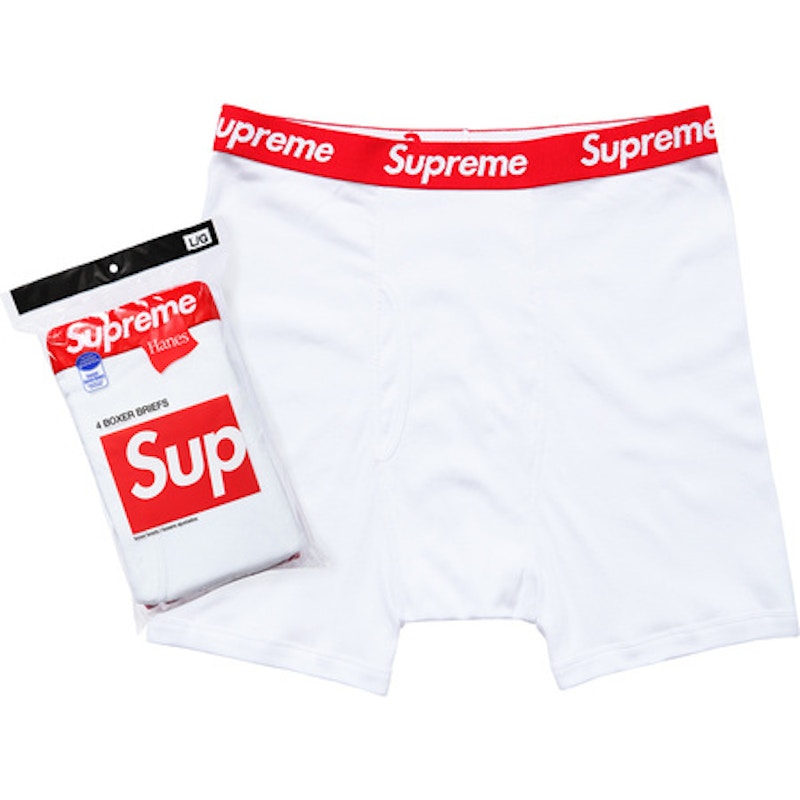 Supreme Hanes Boxer Briefs White - supreme-hanes-boxer-briefs-white