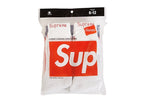 Supreme Hanes Crew Socks (4 Pack) White - vue vue 2