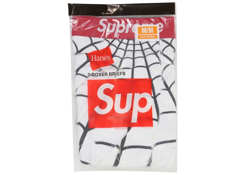 Supreme Hanes Spider-Man Boxer Briefs (2 Pack) White - vue 3