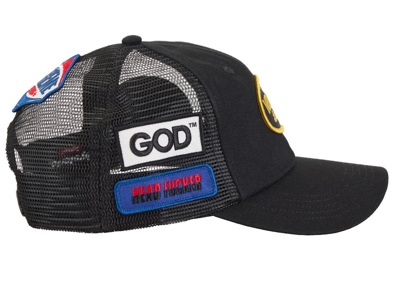 Supreme Hysteric Glamour Vanson Leather Mesh Back 6-Panel Black - vue vue 2