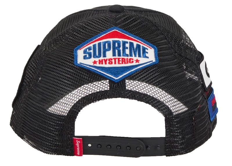 Supreme Hysteric Glamour Vanson Leather Mesh Back 6-Panel Black - vue vue 3