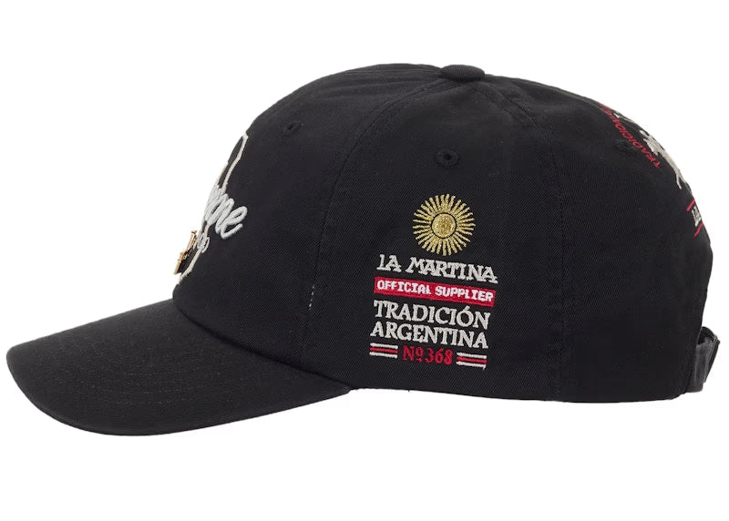 Supreme La Martina 6-Panel Black - vue 4