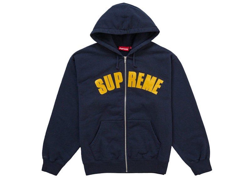 Supreme Larry Clark Zip Up Hooded Sweatshirt Navy - supreme-larry-clark-zip-up-hooded-sweatshirt-navy
