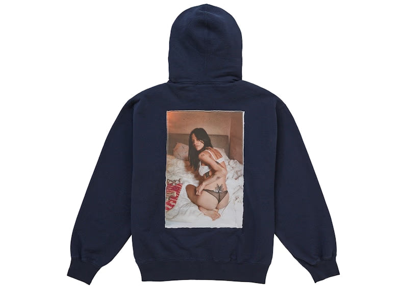 Supreme Larry Clark Zip Up Hooded Sweatshirt Navy - vue vue 2