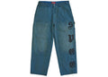 Supreme Leather Applique Double Knee Painter Pant Blue - supreme-leather-applique-double-knee-painter-pant-blue