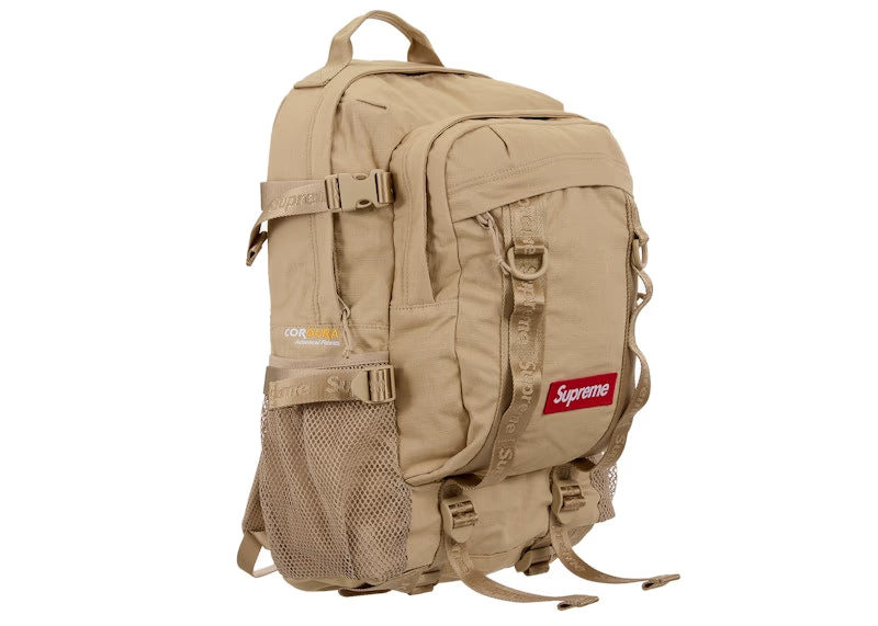 Supreme Logo Backpack (SS26) Tan - vue 2