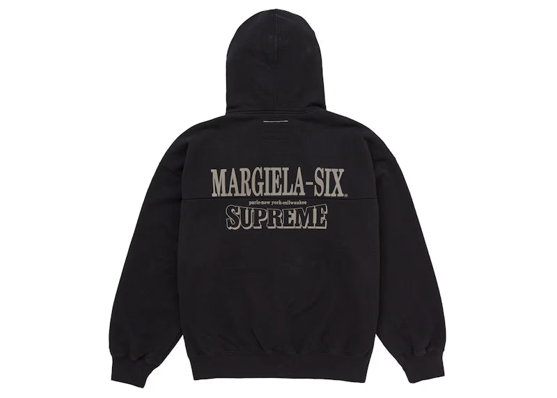 Supreme MM6 Maison Margiela Eagle Zip Up Hooded Sweatshirt Black - vue vue 3
