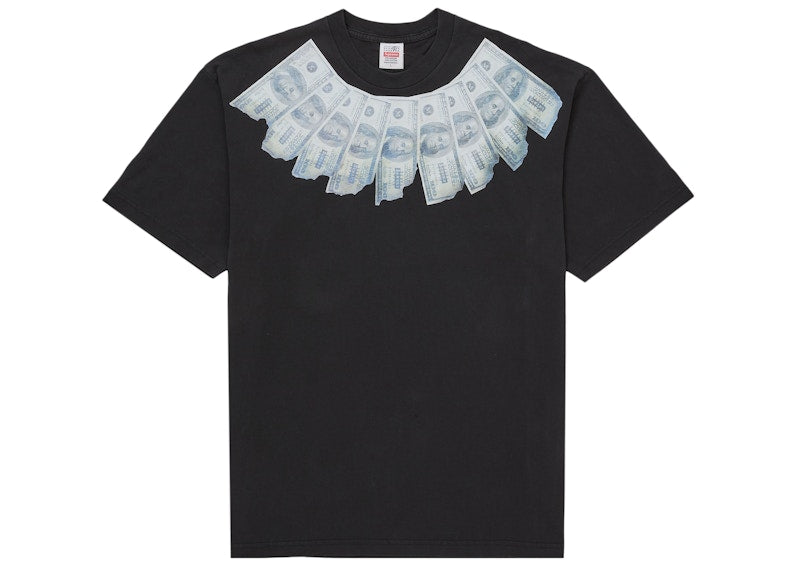 Supreme Mm6 Maison Margiela Money S S Top Black - supreme-mm6-maison-margiela-money-s-s-top-black