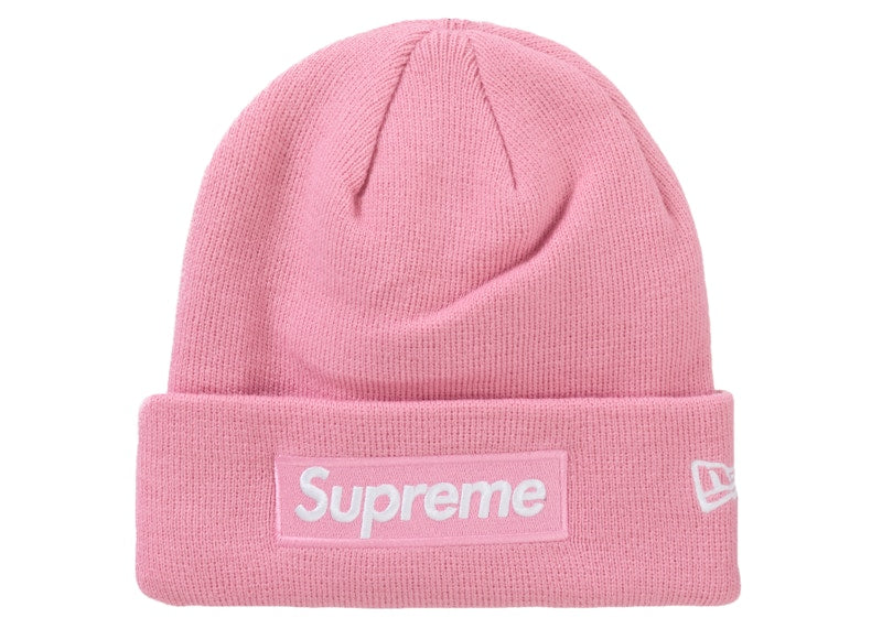 Supreme New Era Box Logo Beanie Fw24 Pink - supreme-new-era-box-logo-beanie-fw24-pink