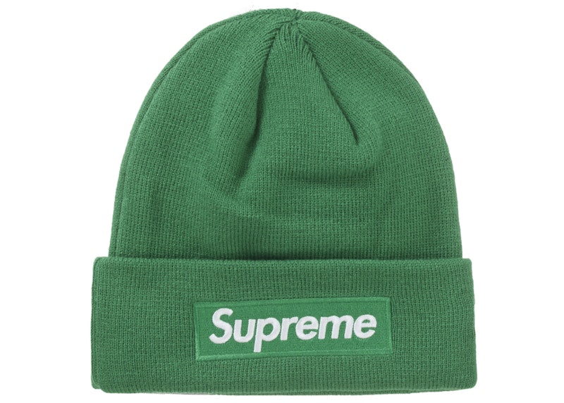 Supreme New Era Box Logo Beanie Fw24 Green - supreme-new-era-box-logo-beanie-fw24-green