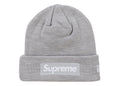 Supreme New Era Box Logo Beanie Fw24 Heather Grey - supreme-new-era-box-logo-beanie-fw24-heather-grey