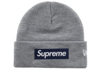 Supreme New Era Box Logo Beanie Fw25 Heather Grey - supreme-new-era-box-logo-beanie-fw25-heather-grey