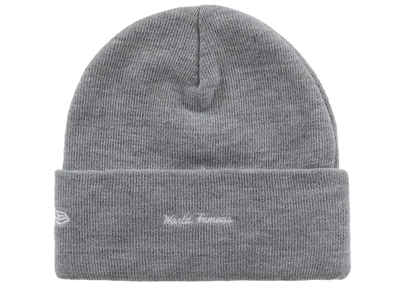Supreme New Era Box Logo Beanie (FW25) Heather Grey - vue 2