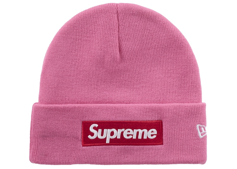 Supreme New Era Box Logo Beanie Fw25 Pink - supreme-new-era-box-logo-beanie-fw25-pink