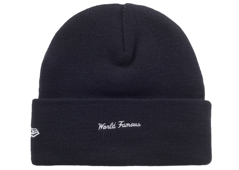 Supreme New Era Box Logo Beanie (FW25) Navy - vue 2