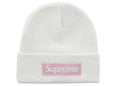 Supreme New Era Box Logo Beanie Fw25 White - supreme-new-era-box-logo-beanie-fw25-white