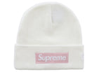 Supreme New Era Box Logo Beanie Fw25 White - supreme-new-era-box-logo-beanie-fw25-white