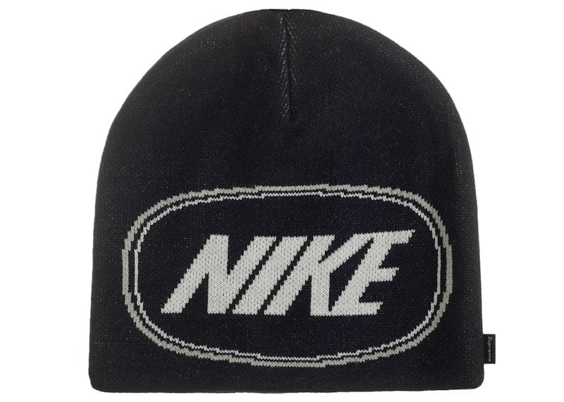 Supreme Nike Oval Beanie Fw26 Black - supreme-nike-oval-beanie-fw26-black