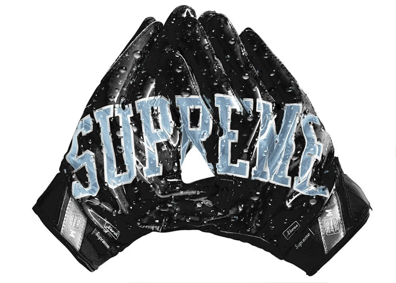 Supreme Nike Vapor Jet 4.0 Football Gloves Black - vue 2