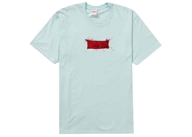 Supreme Ralph Steadman Box Logo Tee Pale Blue - supreme-ralph-steadman-box-logo-tee-pale-blue