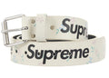 Supreme Repeat Leather Belt Fw25 White - supreme-repeat-leather-belt-fw25-white