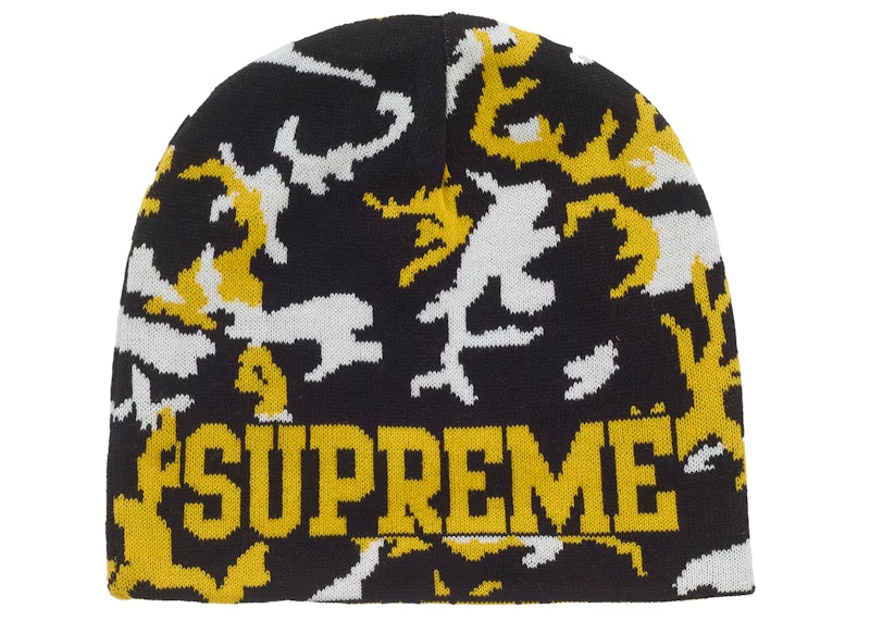 Supreme Reversible Camo Beanie Black - vue vue 2