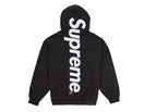 Supreme Satin Applique Hooded Sweatshirt FW24 Black - vue vue 2