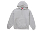 Supreme Satin Applique Hooded Sweatshirt Fw24 Heather Grey - supreme-satin-applique-hooded-sweatshirt-fw24-heather-grey