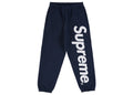 Supreme Satin Applique Sweatpant Ss26 Washed Navy - supreme-satin-applique-sweatpant-ss26-washed-navy