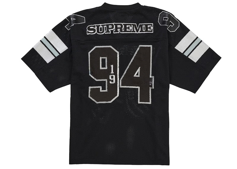 Supreme Sequin Football Jersey Black - vue 2