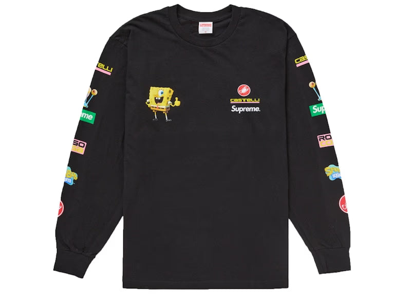 Supreme SpongeBob/Castelli Racing L/S Tee Black - vue 2