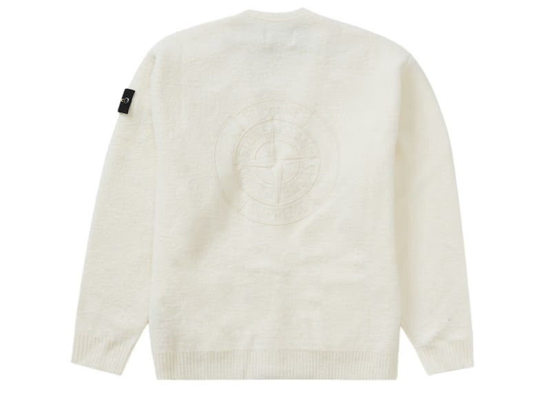 Supreme Stone Island Bouclé Cardigan White - vue vue 2