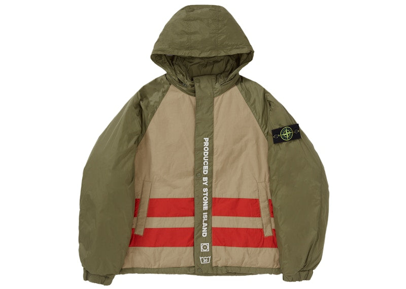 Supreme Stone Island Reversible Down Puffer Jacket Olive - supreme-stone-island-reversible-down-puffer-jacket-olive