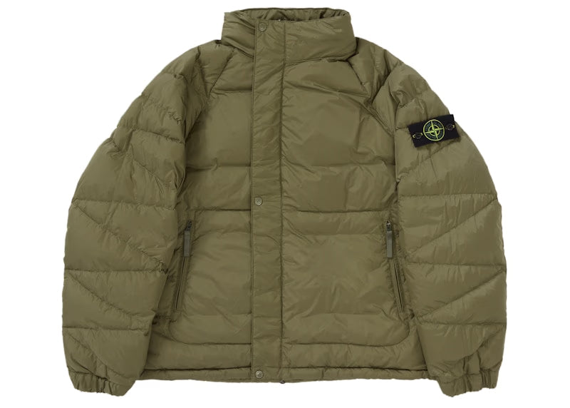 Supreme Stone Island Reversible Down Puffer Jacket Olive - vue vue 6