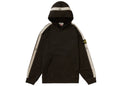Supreme Stone Island Stripe Hooded Sweatshirt Black - supreme-stone-island-stripe-hooded-sweatshirt-black
