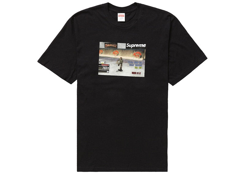 Supreme Thrasher Game Tee Black - supreme-thrasher-game-tee-black