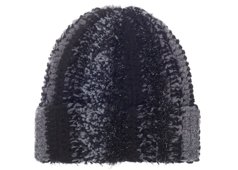 Supreme Tinsel Stripe Beanie Black - vue 2
