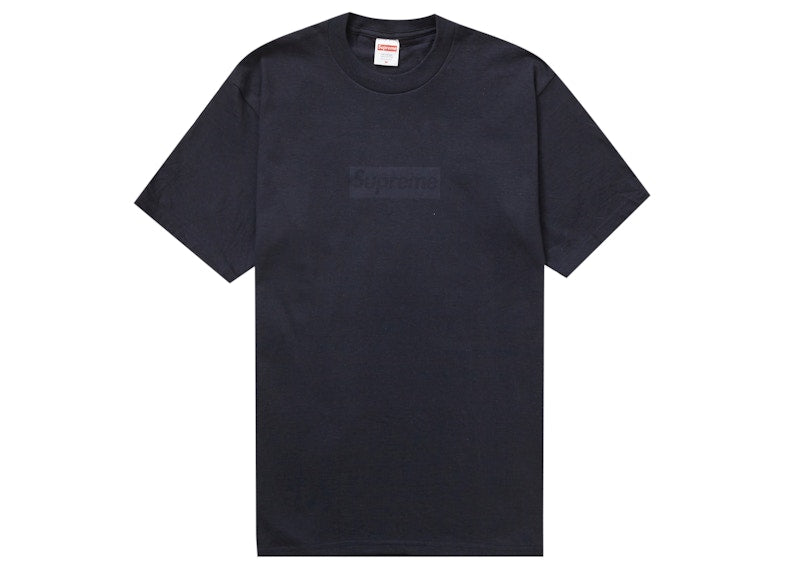 Supreme Tonal Box Logo Tee Navy - supreme-tonal-box-logo-tee-navy