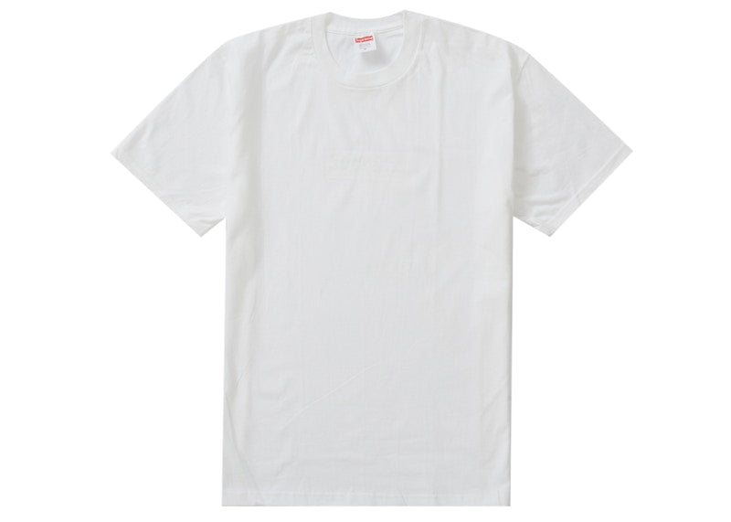 Supreme Tonal Box Logo Tee White - supreme-tonal-box-logo-tee-white