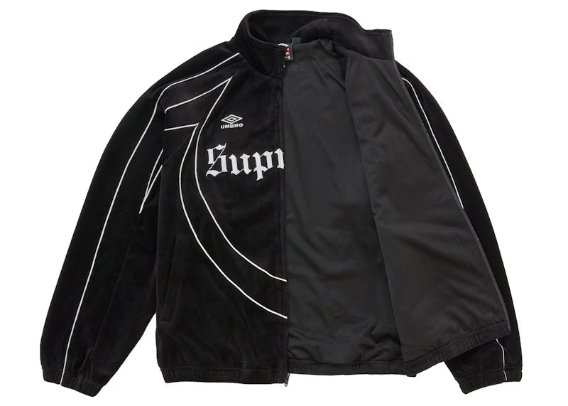 Supreme Umbro Velour Track Jacket Black - vue vue 2