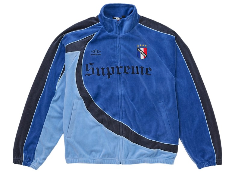 Supreme Umbro Velour Track Jacket Blue - supreme-umbro-velour-track-jacket-blue