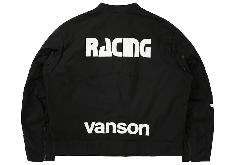 Supreme Vanson Leathers Cordura Jacket Black - vue vue 3