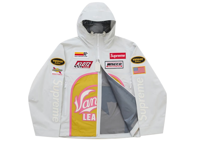 Supreme Vanson Leathers GORE-TEX Shell Jacket White - vue 2