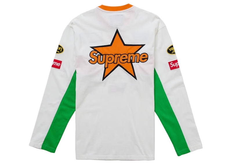 Supreme Vanson Leathers L/S Top White - vue 2