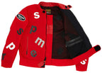 Supreme Vanson Leathers Letters Cordura Jacket Red - vue vue 2