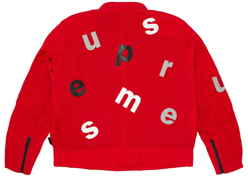 Supreme Vanson Leathers Letters Cordura Jacket Red - vue vue 3