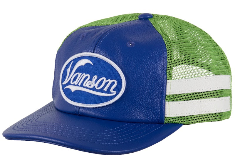 Supreme Vanson Leathers Mesh Back 6 Panel Blue - supreme-vanson-leathers-mesh-back-6-panel-blue