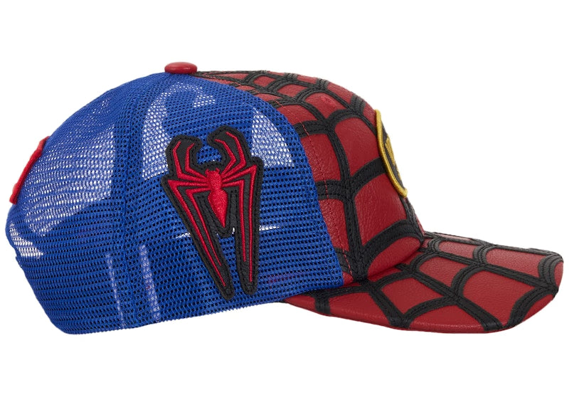 Supreme Vanson Leathers Spider-Man Mesh Back 6-Panel Hat Red - vue 2