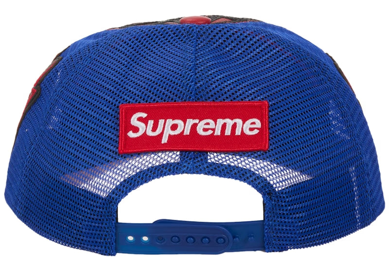 Supreme Vanson Leathers Spider-Man Mesh Back 6-Panel Hat Red - vue 3
