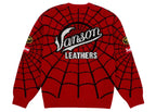 Supreme Vanson Leathers Spider-Man Sweater Red - vue 2